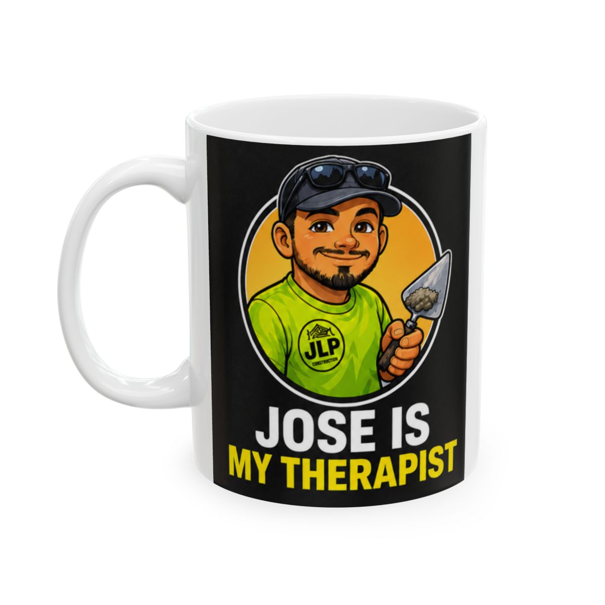 Jose Is My Therapist coffee mug mockup
