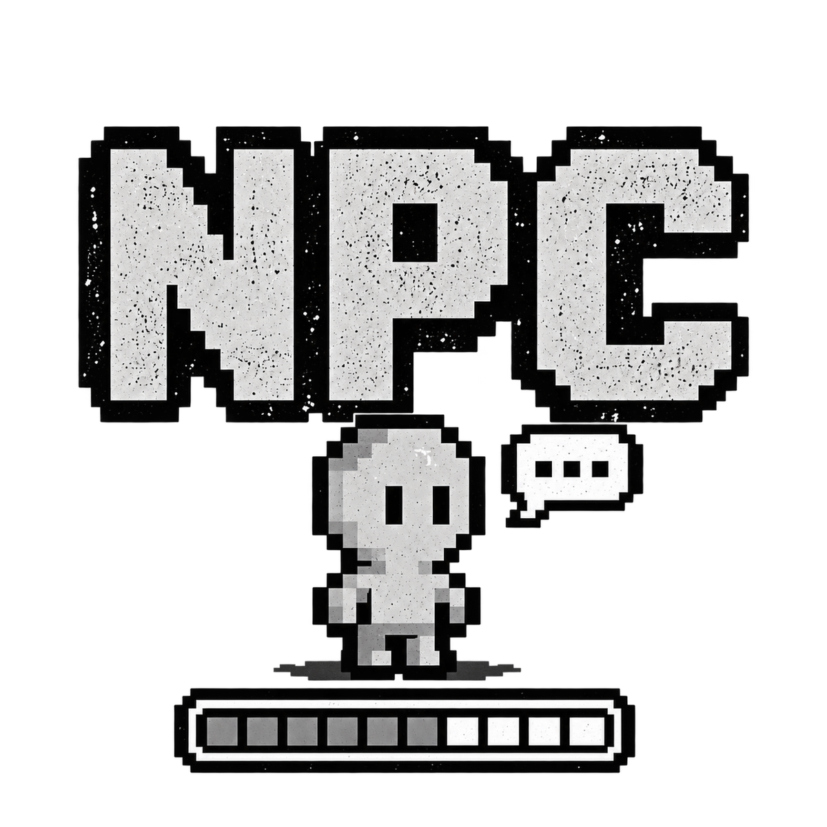 NPC pixel art tee design